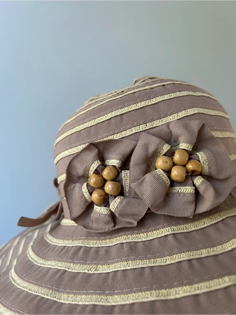 J Callanan floppy packable woven cotton and paper sun beach hat